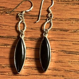 Black Stone Earrings